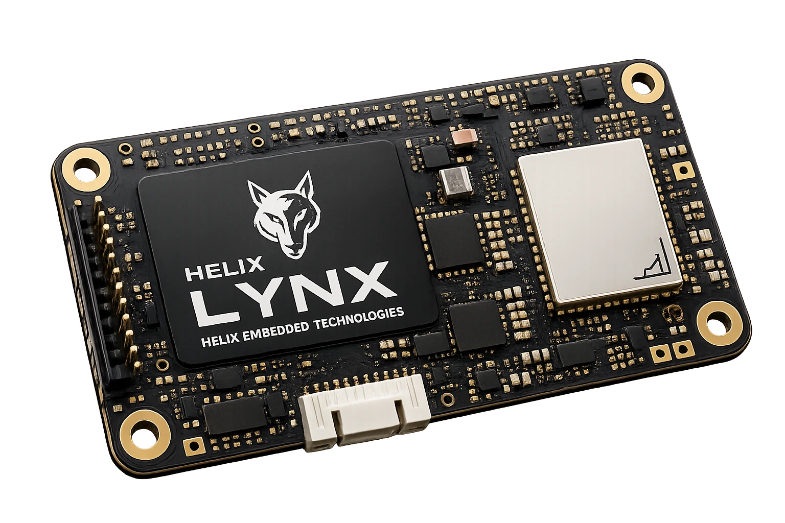Helix LYNX device board with dual-radio module and antenna